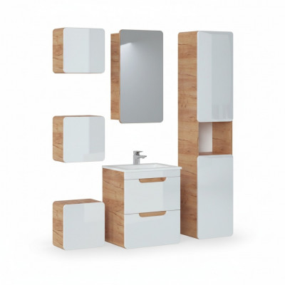 Design Bathroom Furniture Bath 6-piece Set Suite Cabinet Sink