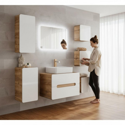 Design bathroom furniture set 7-piece suite cabinet sink