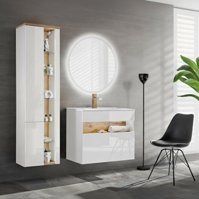Design bathroom furniture set 3-piece cabinet washbasin