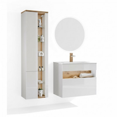 Design bathroom furniture set 3-piece cabinet washbasin