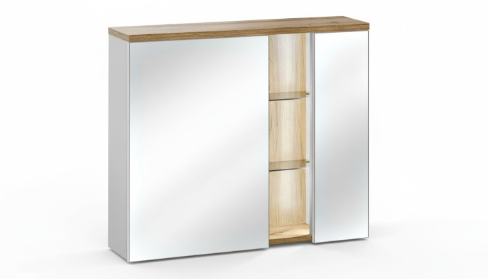 Mirror cabinet wall cabinet bathroom cabinet with mirror 80 cm LED