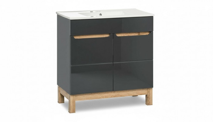 Gray washbasin with cabinet High-quality sinks