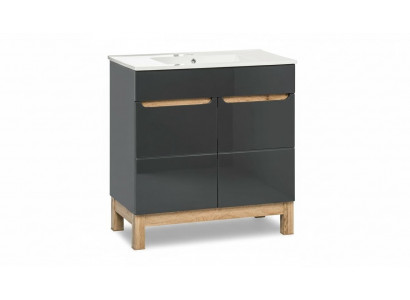 Gray washbasin with cabinet High-quality sinks