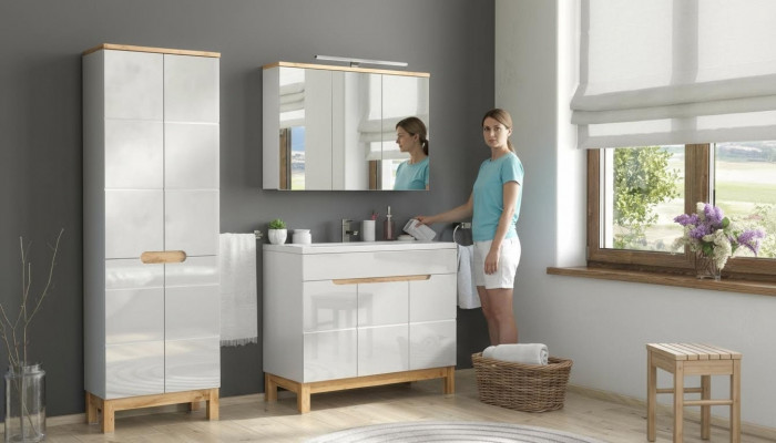 Design bathroom furniture bath set cabinet washbasin bathroom furniture set 3-piece.