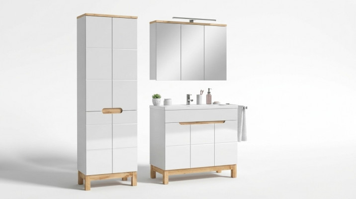 Design bathroom furniture bath set cabinet washbasin bathroom furniture set 3-piece.