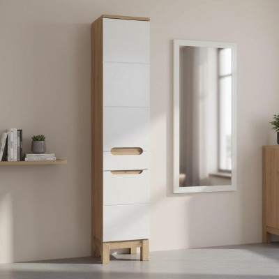 Tall cabinet bathroom shelf cabinet tall cabinet 187x35x33 cm