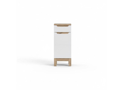 Bathroom cabinet base unit shelves high-gloss white bathroom cabinet