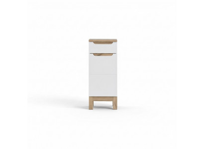 Bathroom cabinet base unit shelves high-gloss white bathroom cabinet