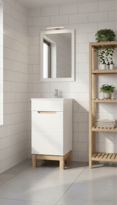 Washbasin Sink Vanities Bathroom Furniture Base Cabinet + Sink High Gloss