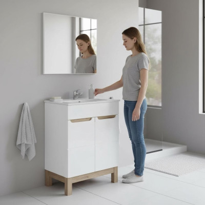 Sink washbasin vanity under sink basin bathroom washstands 60cm ceramic