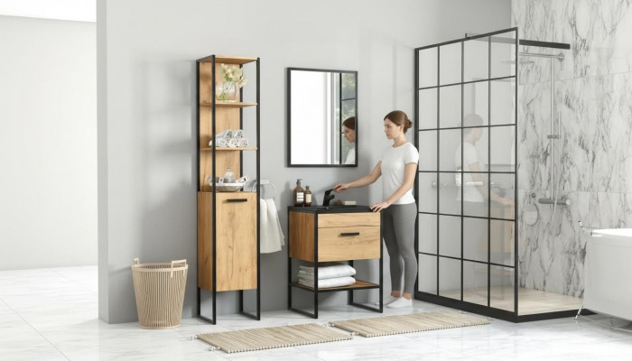Design bathroom furniture set 5-piece suite cabinet sink