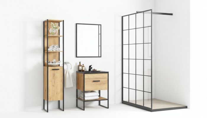 Design bathroom furniture set 5-piece suite cabinet sink