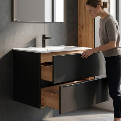 Luxury sink vanity unit cabinet basin vanities bathroom 80cm