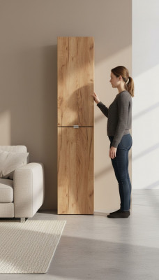 High-quality bathroom cabinet tall cabinet wood luxury bathroom furniture