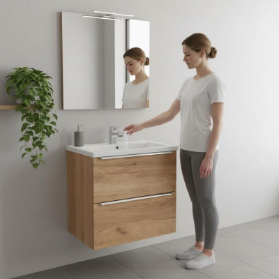 Design luxury washbasin wall-mounted hanging cabinet with built-in.