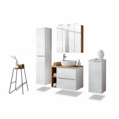 Design bathroom furniture set, 5-piece set, decoration, cabinet, sink
