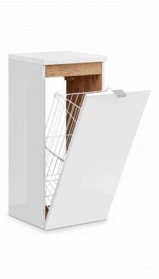 Universal wall cabinet decorative bathroom furniture with a laundry basket