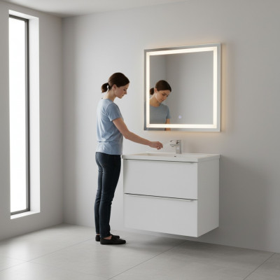 Bathroom furniture set 60cm washbasin with cabinet Decorative modern washbasin