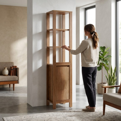Bathroom cabinet bathroom furniture cabinet high cabinet bathroom cabinet shelf