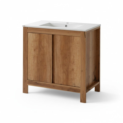 Bathroom furniture set 80cm sink with base cabinet decorative modern washbasin