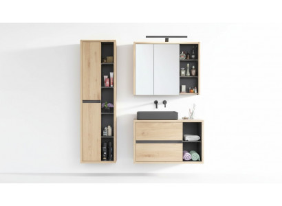 Design bathroom furniture, bathroom 3-piece set, decorative ensemble, cabinet, washbasin