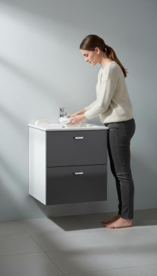 Bathroom furniture set 40cm washbasin with vanity unit washstand drawer wall cabinet