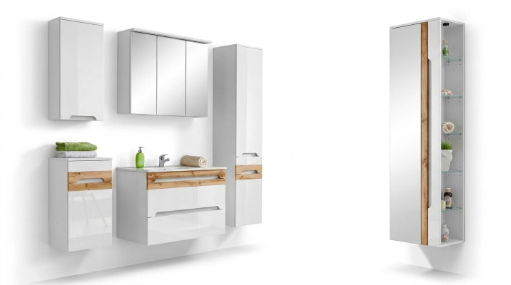 Design bathroom furniture, bathroom 5-piece set, decorative ensemble, cabinet, sink