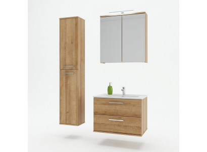 Design bathroom furniture set, 3-piece decoration set, cabinet, washbasin