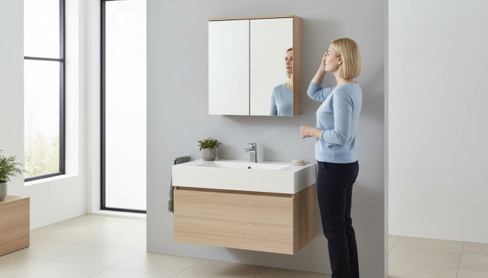 Mirror cabinet bathroom mirror decor wall cabinet bathroom cabinet