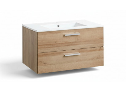 Bathroom furniture set 80cm washbasin with modern base cabinet decorative vanity