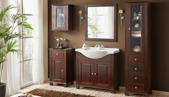 Bathroom furniture set, bathroom furniture set, bathroom sink 5-piece, room
