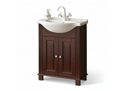 Brown washbasin cabinet, high-quality bathroom sink furniture, 65cm