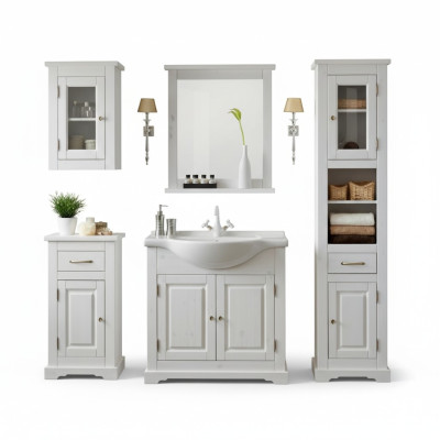 Bathroom furniture set washbasin 5-piece room