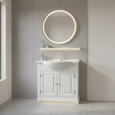 Country House Washstand Luxury Quality Wash Basin Sink with Base Cabinet 85x35x81