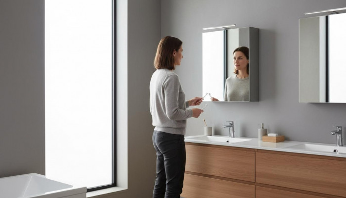 Mirror cabinet, decorative bathroom mirror, wall-mounted cabinet, wall cabinet, bathroom cabinet
