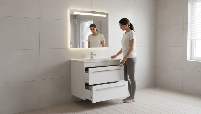 Wall-mounted sink high-quality bathroom decorative modern furniture vanity