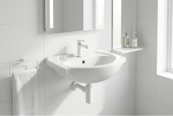Ceramic washbasin sink decorative modern countertop washbasin white