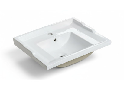 Ceramic Washbasin Modern Decorative Countertop Sink White