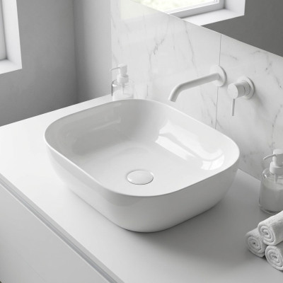 Modern ceramic washbasin decorative countertop basin white