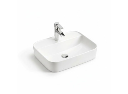 Ceramic Washbasin Sink Countertop Washbasin White Decorative Sink