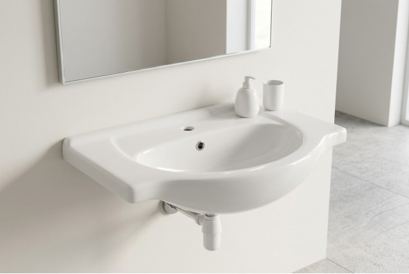Ceramic washbasin sink built-in basin white sink