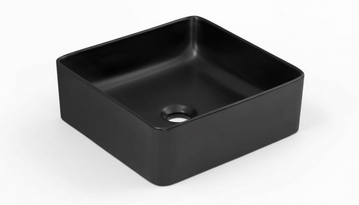Washbasin black countertop table ceramic basin sink placed
