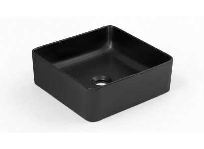 Washbasin black countertop table ceramic basin sink placed
