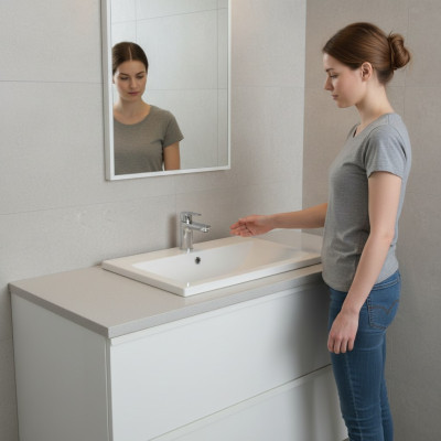 Double washbasin ceramic washbasin built-in sink