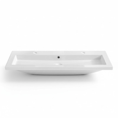 Double washbasin ceramic washbasin built-in sink