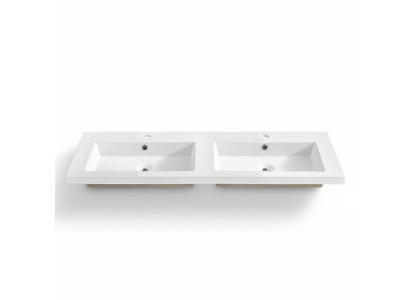 Double washbasin ceramic countertop sink washbasin