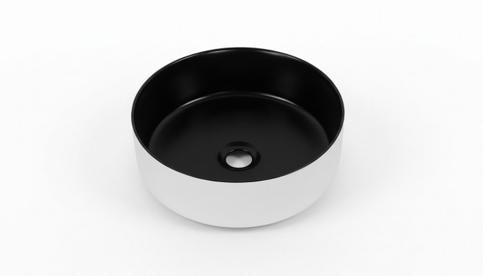 Round round basin countertop wash basin black white basin