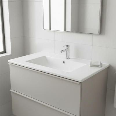 Ceramic washbasin vanity unit built-in basin washbowl