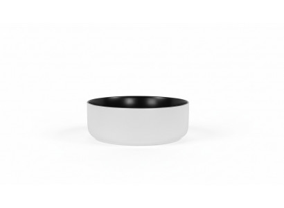 Round basin countertop sink black white basin washstand