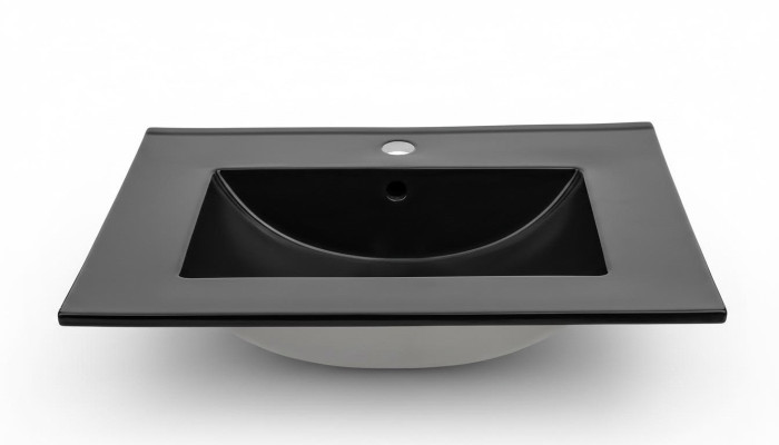 Ceramic washbasin countertop built-in black slab design basin